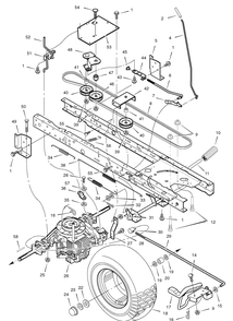 Drive Assembly Diagram and Parts List for 405606X190A-552546 2006 Briggs and Stratton Lawn Tractor